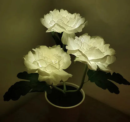 LED Peony Plant Desk Lamp