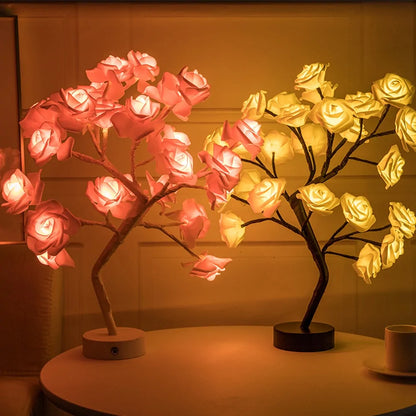 LED Rose USB Tree Table Lamp