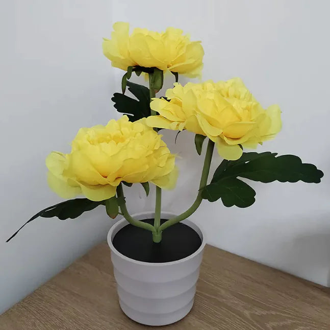 LED Peony Plant Desk Lamp