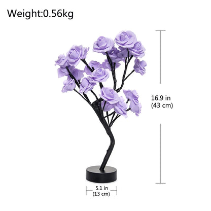 LED Rose USB Tree Table Lamp